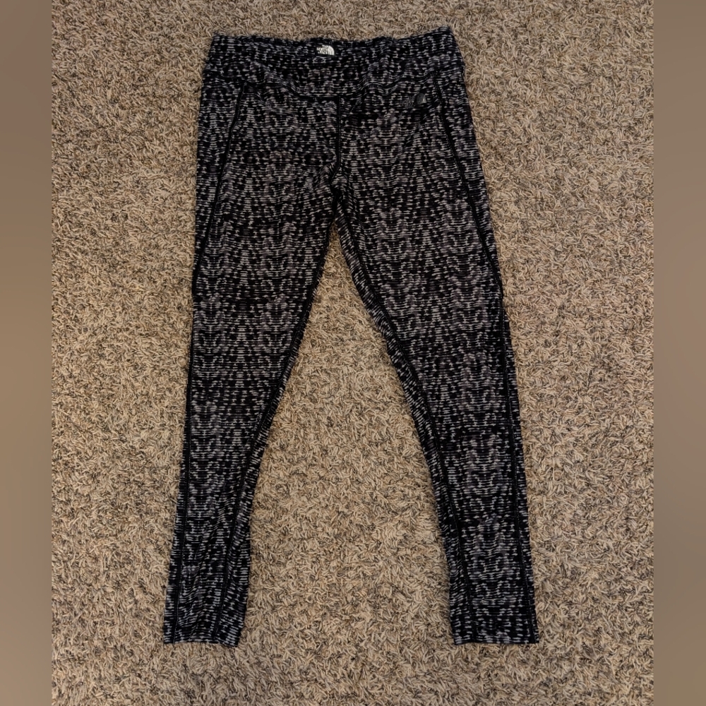 The North Face Women's Leggings - Black Print - Large